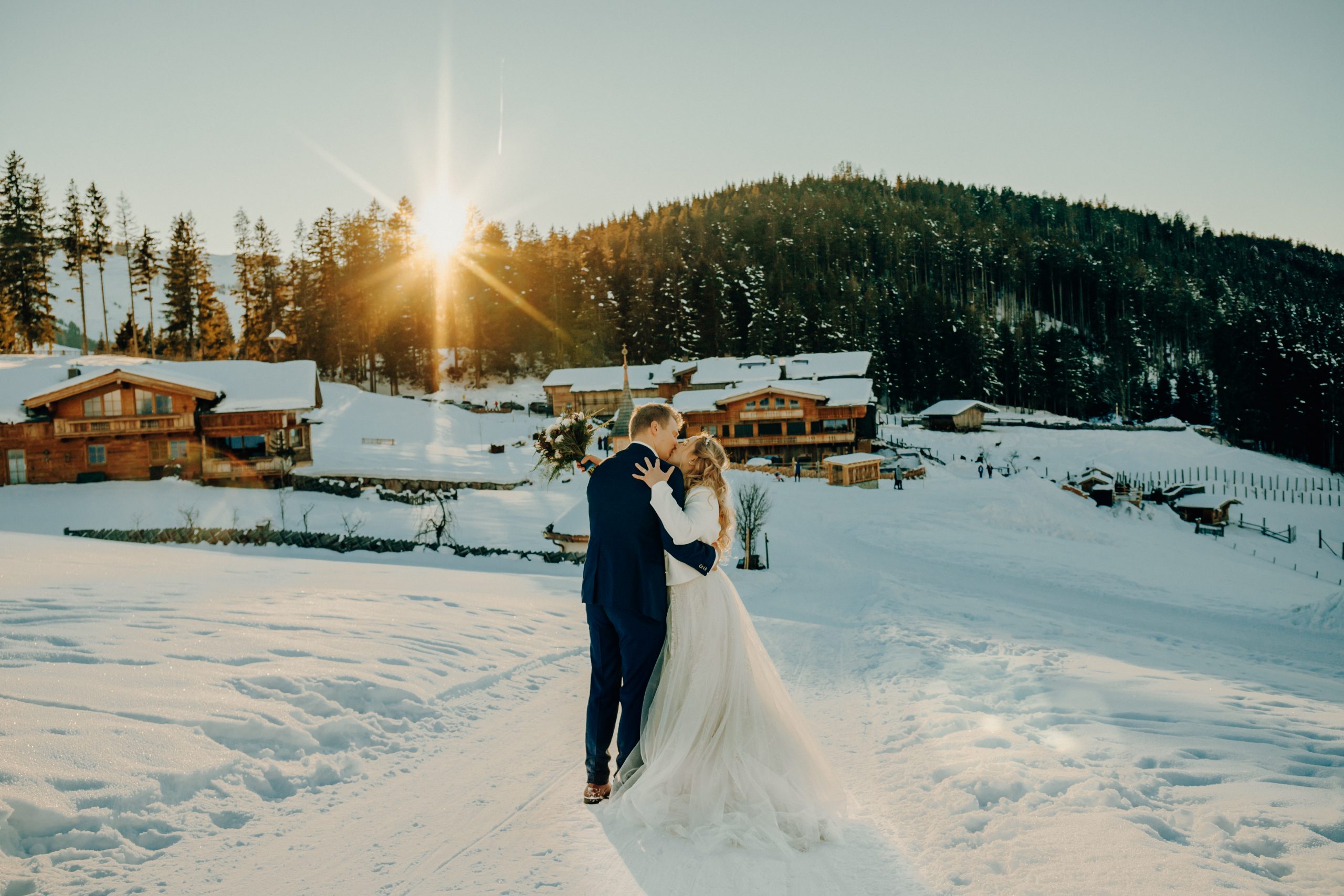 Winterhochzeit Brautkleid