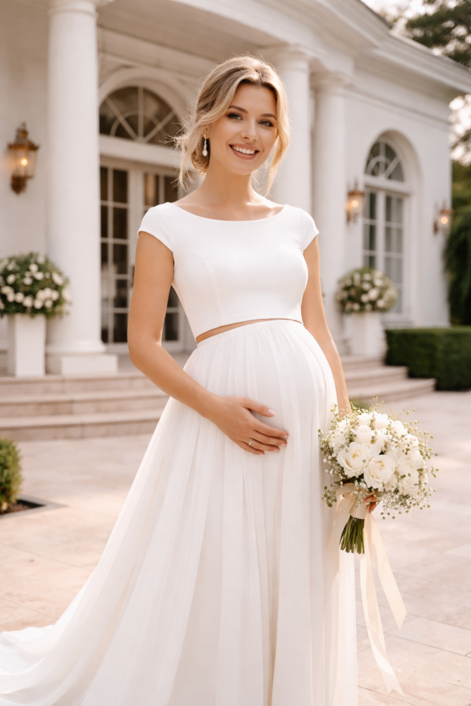 Mix and Match bei schwangeren Bräuten